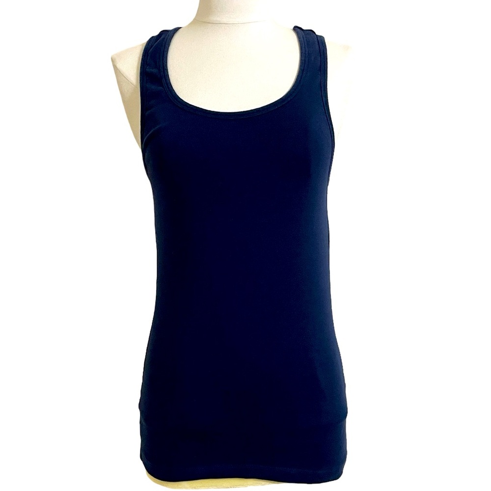 WEST MARINE Womens Navy Blue Wide Strap Base Layer Crew Tank Top Large
